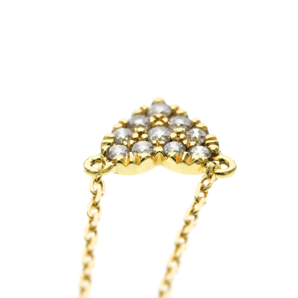 AHKAH Heart Pave Diamond Necklace Yellow Gold (18K) Diamond Women,Men Fashion... - Picture 6 of 12